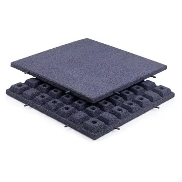 Rubber Tiles Grey 40mm 500x500mm