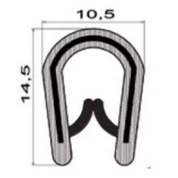 Edge trim POM 1-4mm Black