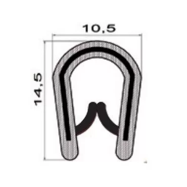 Edge trim POM 1-4mm Black