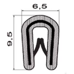 Edge trim POM 0,5-2mm Black