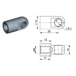 Eye Ø8,1mm Steel