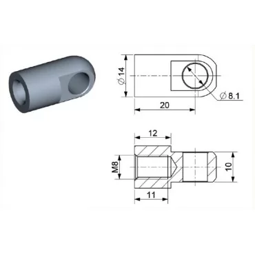 Eye Ø8,1mm Steel