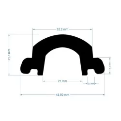 Insert Profile PVC1065 Black