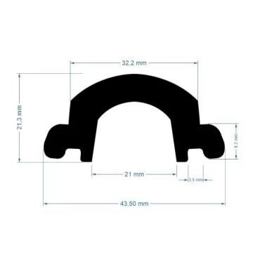 Insert Profile PVC1065 Black