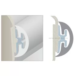 Fenderliste RADIAL 30mm Hvid
