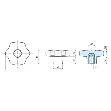 6-Point Female Handwheel
