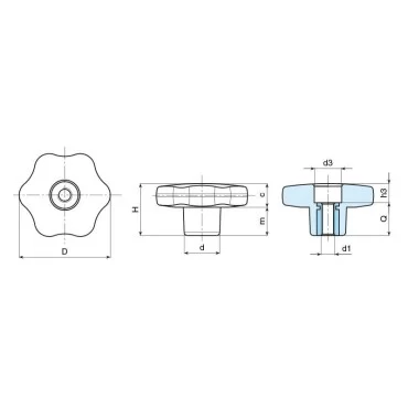 6-Point Female Handwheel
