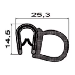 1,5-3,5mm Edge Trim w. sideseal