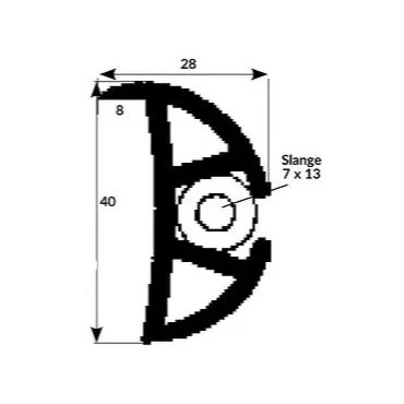 Fender profile 40x12/28mm Black