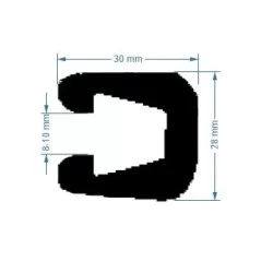 Fender profile 30x28mm Black