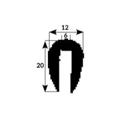 Fender profile 20x12mm Black