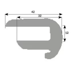 Fender profile 4094 gray with drip edge
