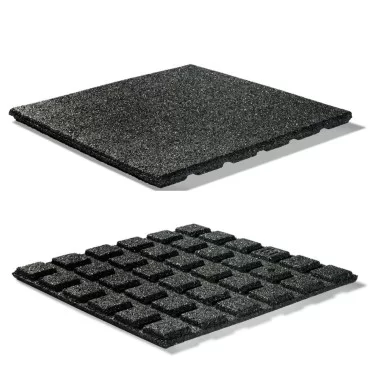 25mm DIY Rubber Tiles Black