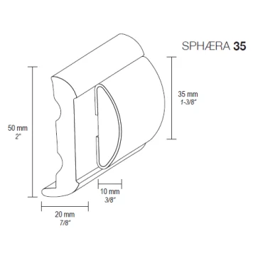 Sphæra 35mm bundliste hvid