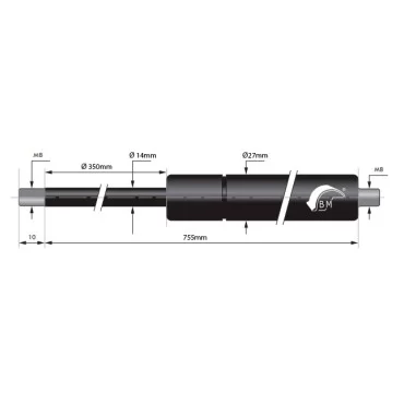 Gasspring 300mm 10/21mm