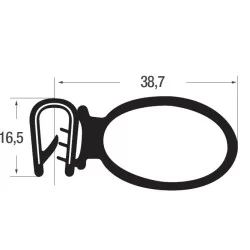 2-4mm Edge Trim with side seal