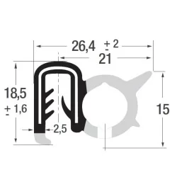 2-4mm Edge Trim with side seal
