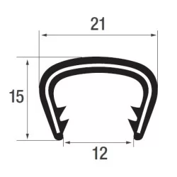 13-16mm Edge Trim BLACK