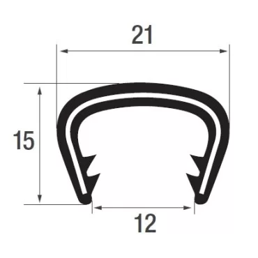 13-16mm Edge Trim BLACK
