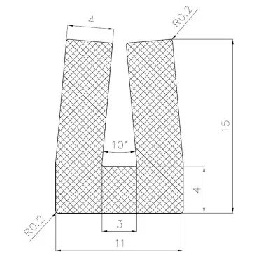 3mm U-Profile Rubber