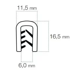 Edge Trim Grey 3-5mm PVC