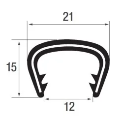 13-16mm Edge Trim BLACK