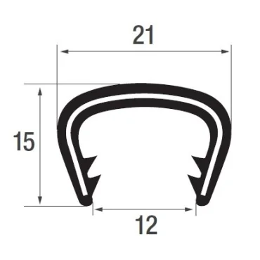 13-16mm Edge Trim BLACK