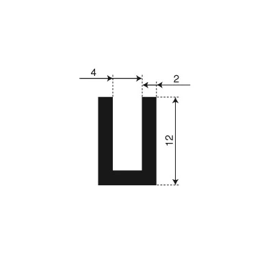 U-Profil 4mm Gummi