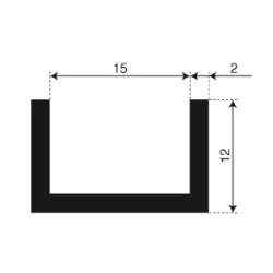 U-Profil 15mm Gummi