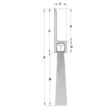 30/14mm Børsteliste Alu.