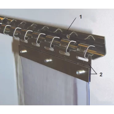 200mm Beslag til bændelgardin