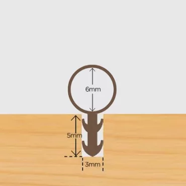 Tubex 6mm karmprofil Hvid