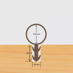 Tubex 6mm karmprofil Hvid