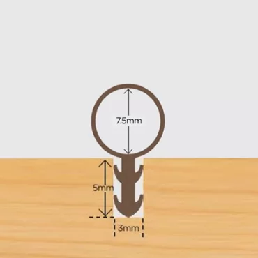 Tubex 6mm karmprofil Hvid