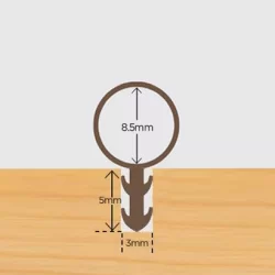 Tubex 6mm karmprofil Hvid