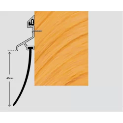 Portliste med skinne - 2134mm