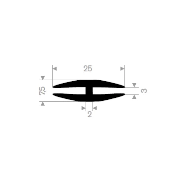 H-Profil 1mm